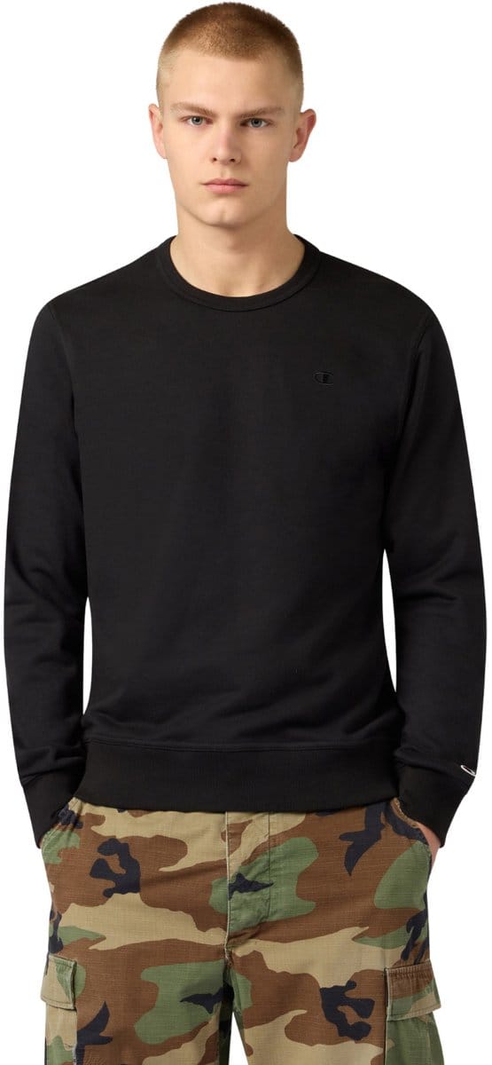Champion Sweater Heren Crewneck Sweatshirt Zwart - Maat M