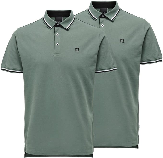 Only & Sons Heren poloshirt 2 pack Onsefletcher