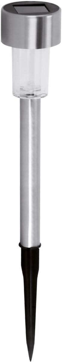 Strühm Prosto LED Solar Tuinlamp – Chroom – Koel Wit Licht– LED Priklamp voor Buiten