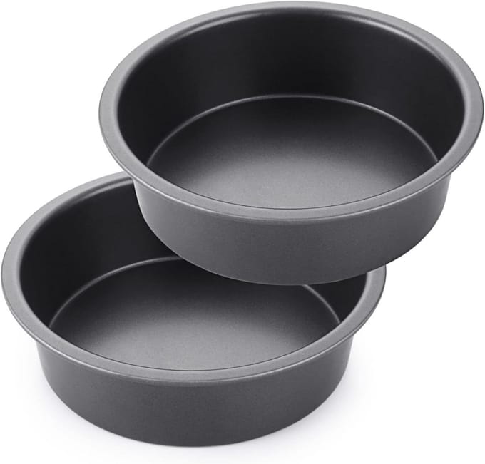 Set van 2 Ronde Bakvormen 20 cm met Anti-aanbaklaag en Brede Grepen