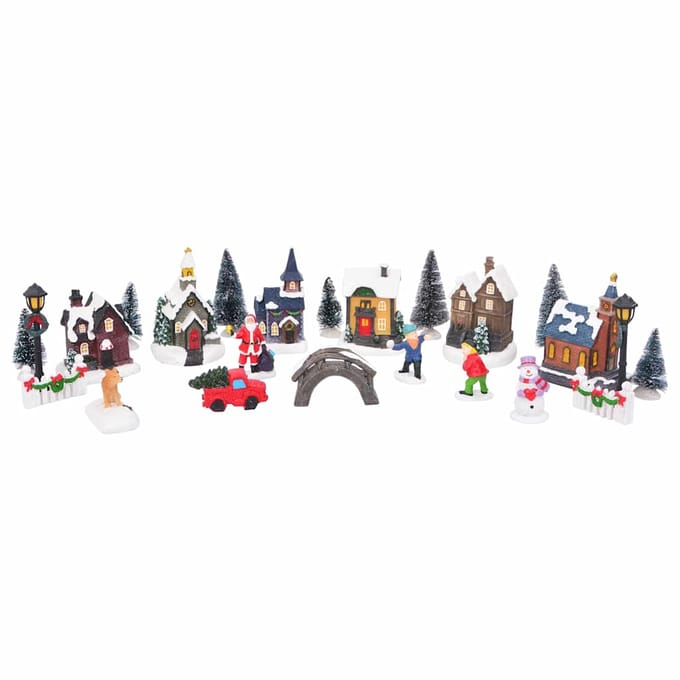 vidaXL - Kersttafel - Decoratie - 24 - st - Hars, - Plastic - Multikleur
