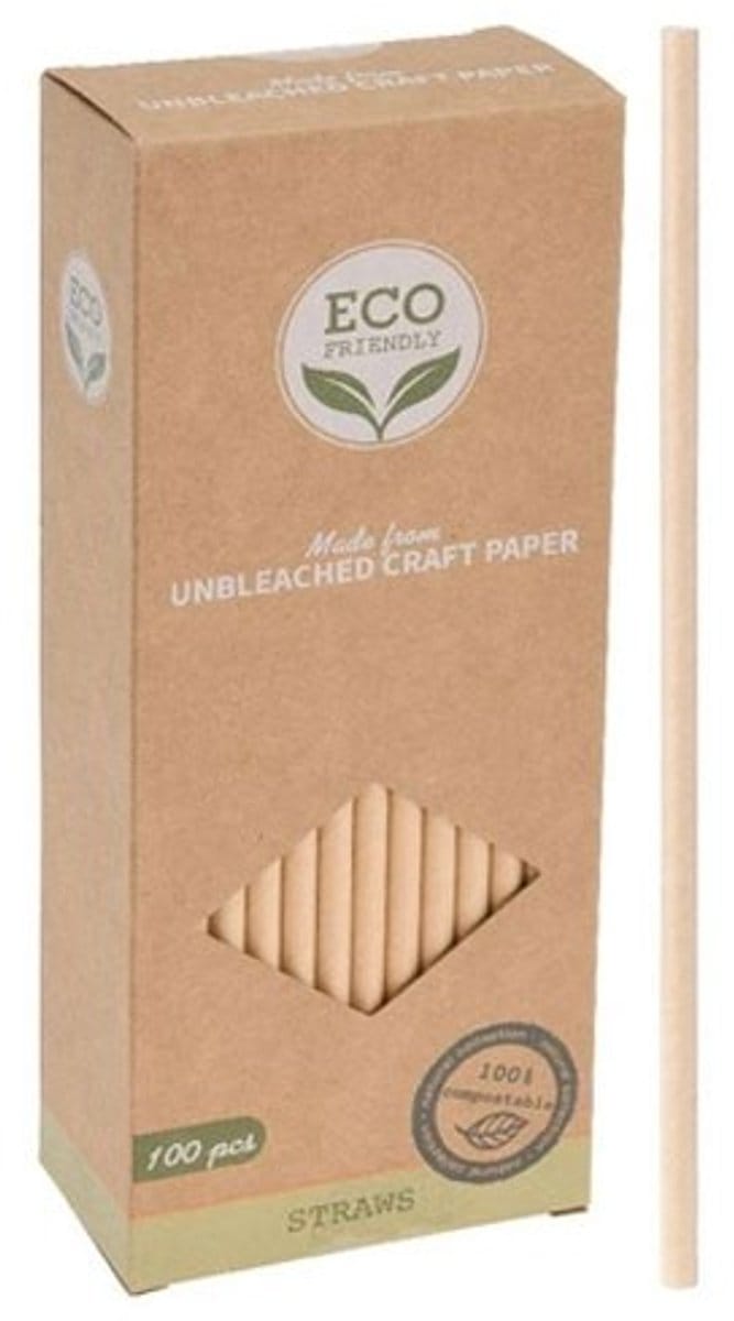 Daily Style – Rietjes – Kraft Papier – 100 stuks – Duurzaam