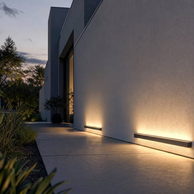 Lucande LED wandlamp Lengo, 100 cm, antraciet, up/down 3000 K