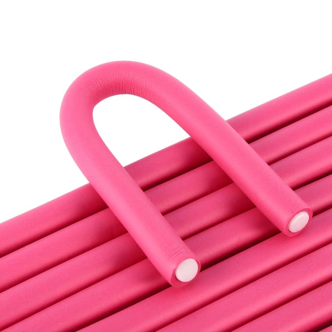 10-delige set Zachte Haarkruller Roller Krul Haar Buigzame Rollers DIY Magische Haarkrullers Tool Styling pink