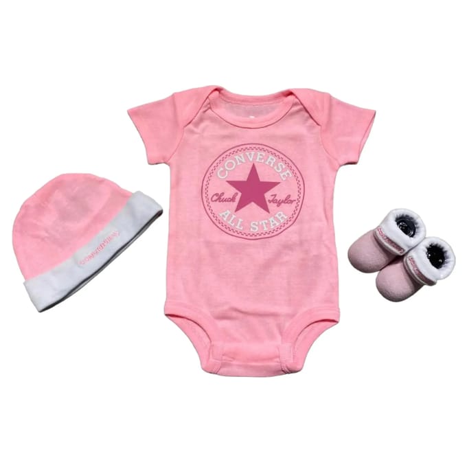 Baby romper, muts en laarsjes set Converse CHN Classic CTP (x3)