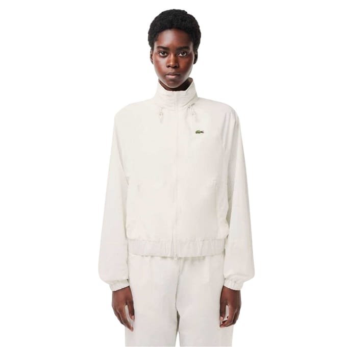 Lacoste Regenjas voor dames met een ruime pasvorm (Wit)