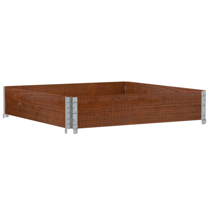 vidaXL - Palletopzetrand - 100x100 - cm - massief - grenenhout - bruin