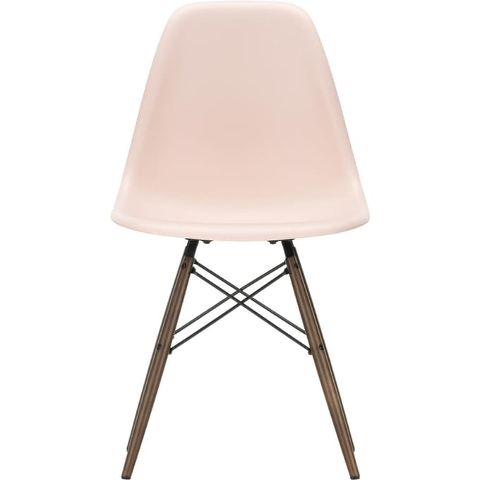 Vitra - DSW Eames Plastic Sidechair - donkere esdoorn - zachtroze RE