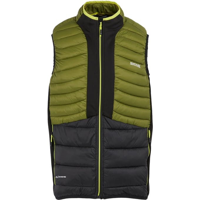 Regatta Heren Leedre Hybride Gilet (Nefriet groen/zwart)