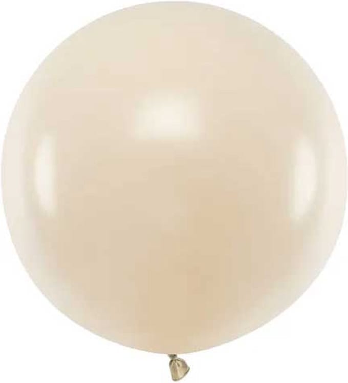 Partydeco - Ballonnen latex - ivoor 60 cm (per stuk)