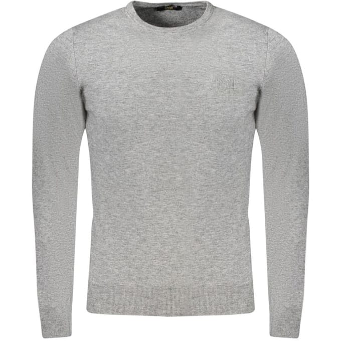 Cavalli Class Grijs Viscose Herenpullover