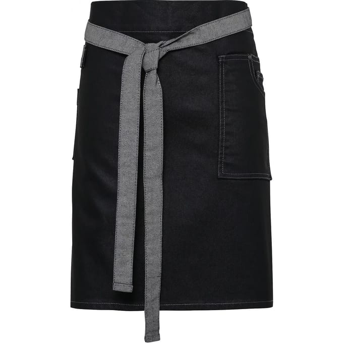 Schort/Tuniek/Werkblouse Unisex One Size Premier Black Denim 100% Katoen