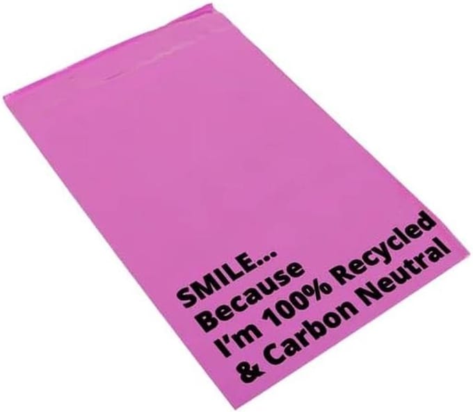 Roze Postzakken Groot Formaat 17x22 Inch - Zelfafdichtend - 100% Gerecycled LDPE - 100 Stuks