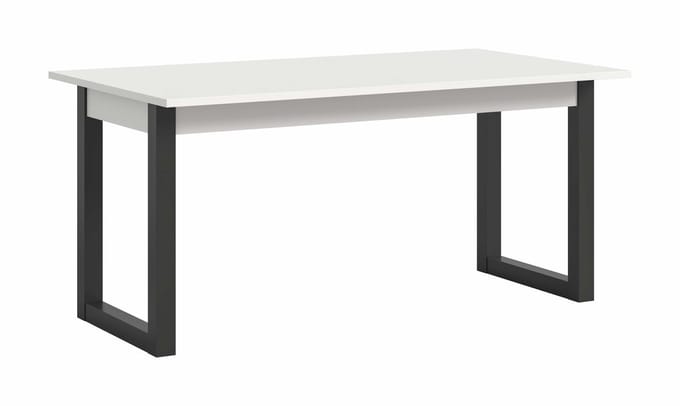 Seattle uitschuifbare eettafel wit NB grijs NB - 90x160x76cm