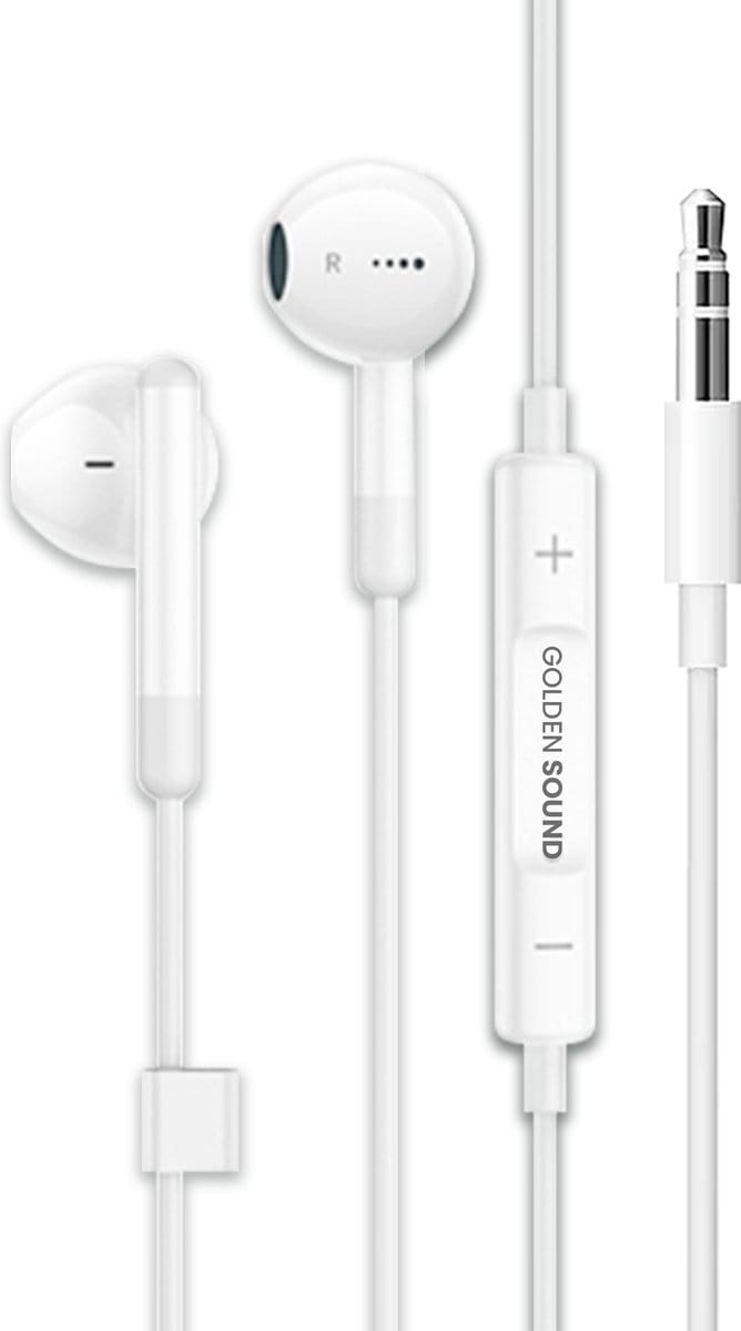 Golden Sound Bedrade Oordopjes - Oortjes met draad en microfoon - Oortjes met draad - 3.5 mm jack aansluiting