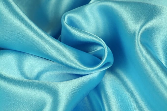 Satijn stof Effen - Aqua blauw - 1 meter - Per meter