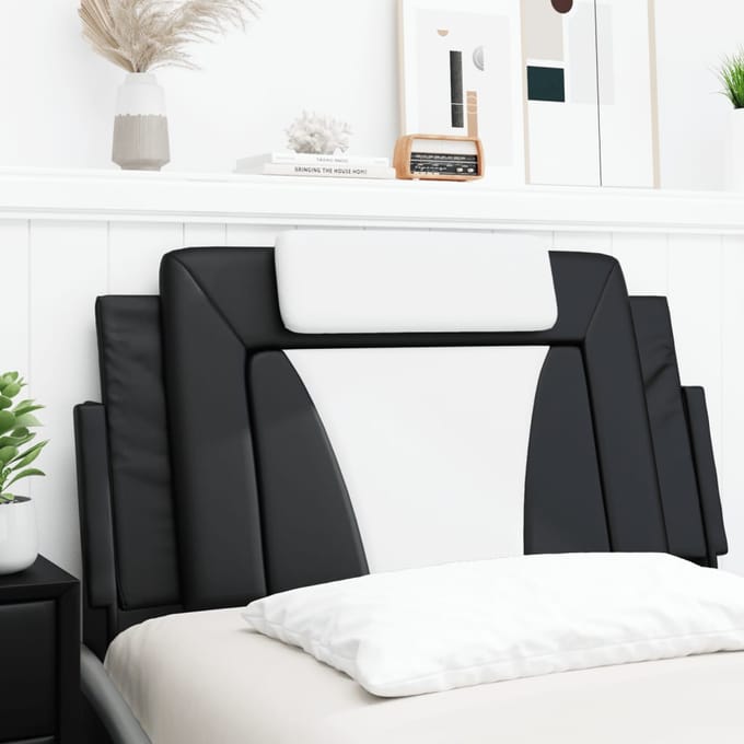 vidaXL - Hoofdbordkussen - "Viana" - Zwart-wit - 100 - cm - Kunstleer