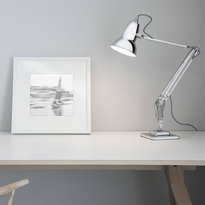 Anglepoise - Original 1227™ Bureaulamp - met tafelvoet - Ked - verchroomd - zilver