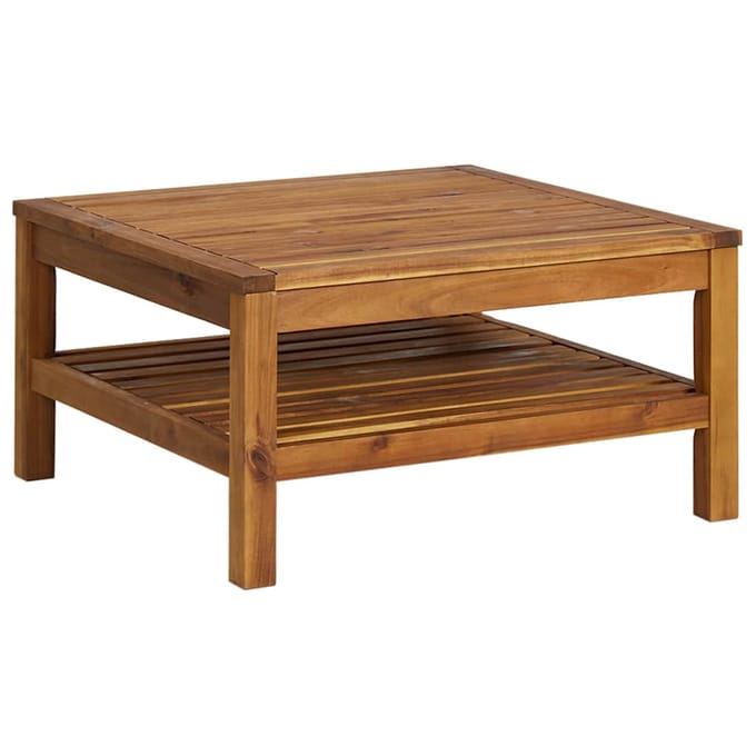 vidaXL - 3-delige - Loungeset - met - crèmewitte - kussens - acaciahout