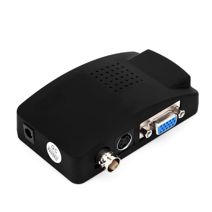 Composite TV BNC S Video naar VGA Video Converter Adapter voor DVR US PLUG