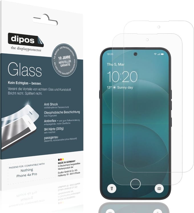 dipos – 2x Matte Pantserfolie geschikt voor Nothing Phone 4a Pro | 9H Screenprotector