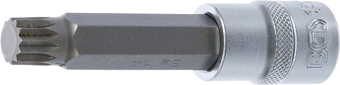 BGS Dopsleutelbit lengte 100 mm 1/2 veeltand (voor XZN) M14