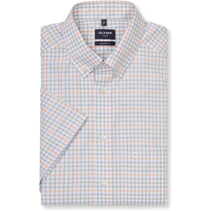 OLYMP Luxor Overhemd, Modern Fit, Button-down, Mandarijngeel