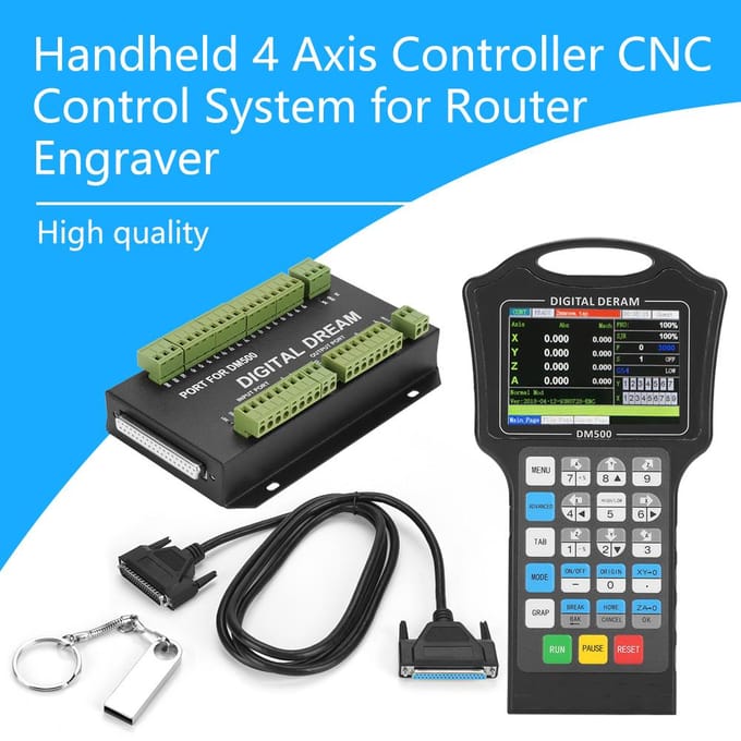 1 set Handheld 4 Axis Controller CNC Control System for Router Engraver(T4)