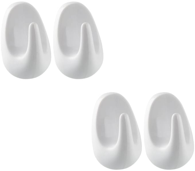 Set van 4 universele zelfklevende haken Fackelmann Tecno