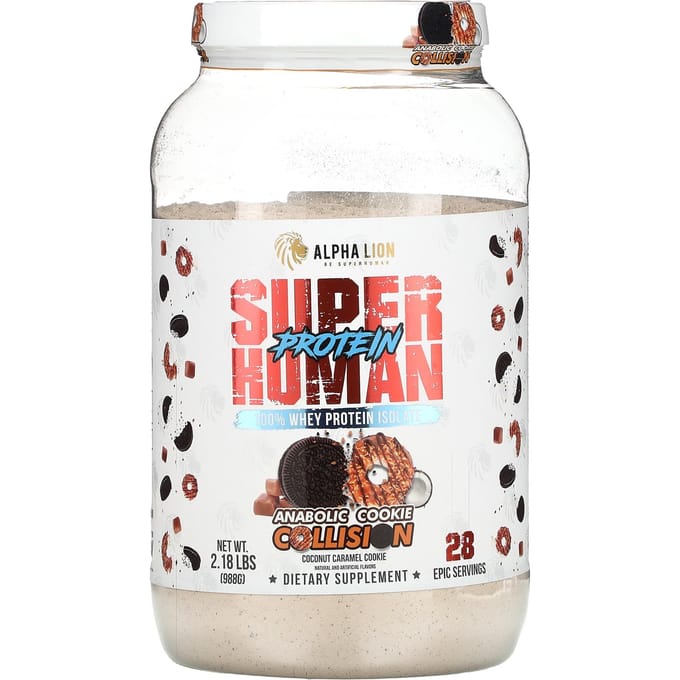 Supermenselijk Eiwit, Anabole Koekjesbotsing, Kokoskaramel Koekjes, 988G (2,18 pond)