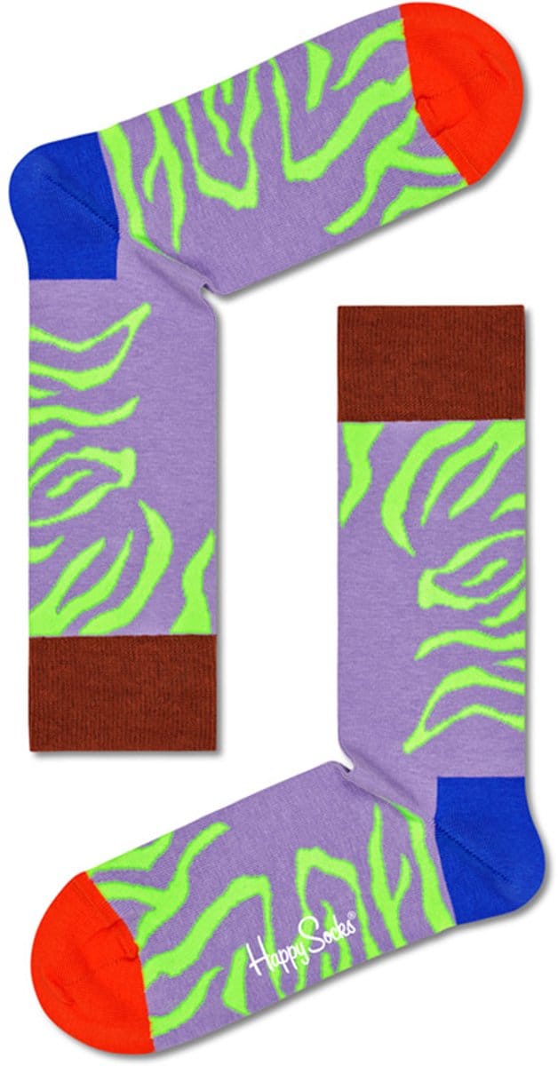 Happy Socks unisex sokken tiger rave multi