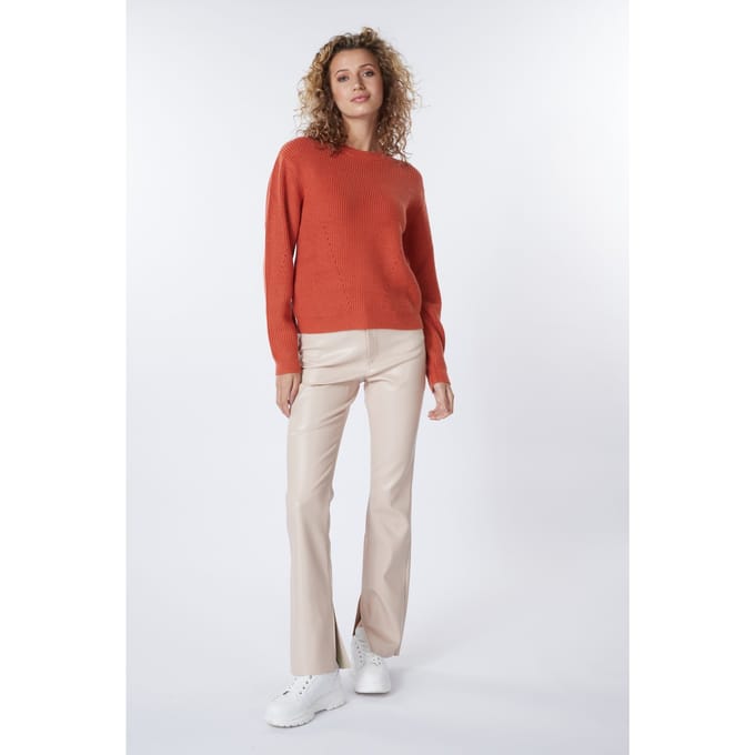 EsQualo Trousers Flared Split Pu Biscuit Taglia: 40 | Pantaloni da completo Outlet | Donna