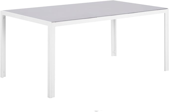 CATANIA - Tuintafel - Lichtgrijs - 160 x 91 cm - Veiligheidsglas