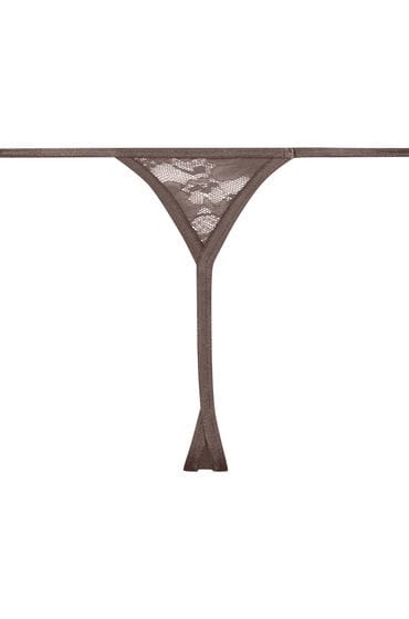 Hunkemöller Dames Lingerie String Mini - Bruin - maat XL