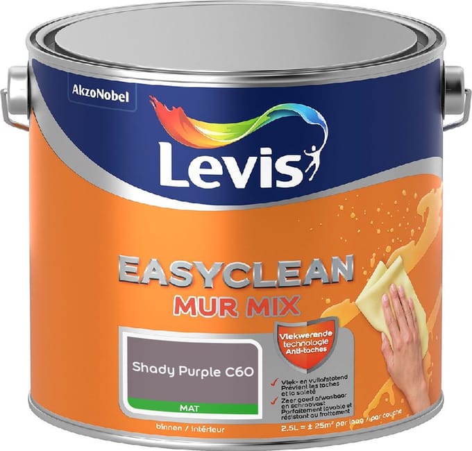 Levis - Easyclean Mur Mat Mix - Shady Purple C60 - Mengverf - 2,5 L