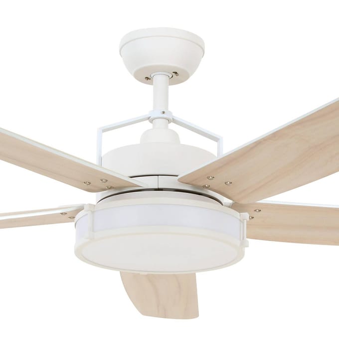 Beacon Lighting Beacon plafondventilator met verlichting Louisville, wit, stil