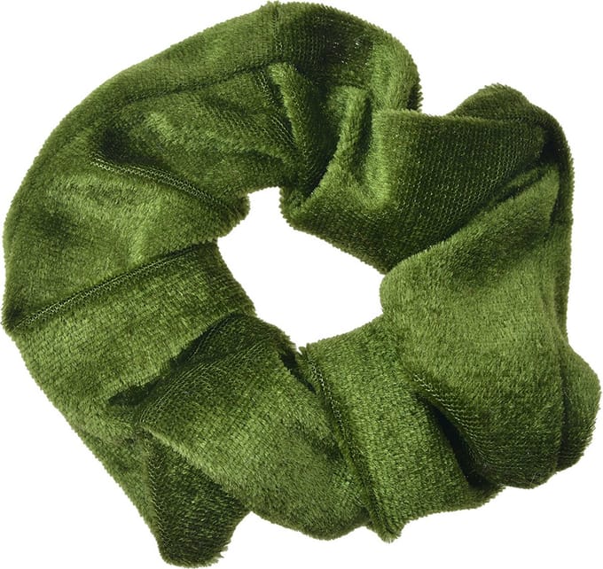Clayre & Eef Haarelastiek Ø 10 cm Groen Velours
