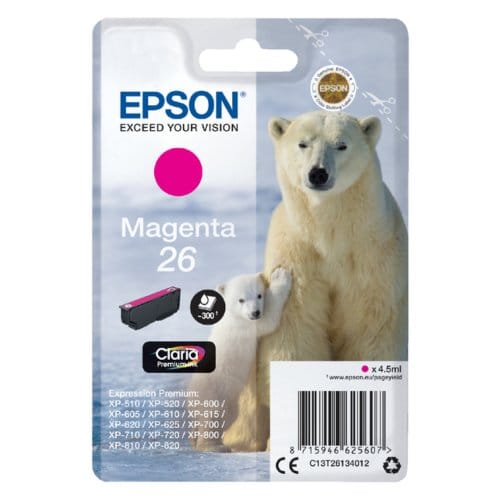 Epson Inktcartridge 26 Origineel Magenta C 13 T 26134012