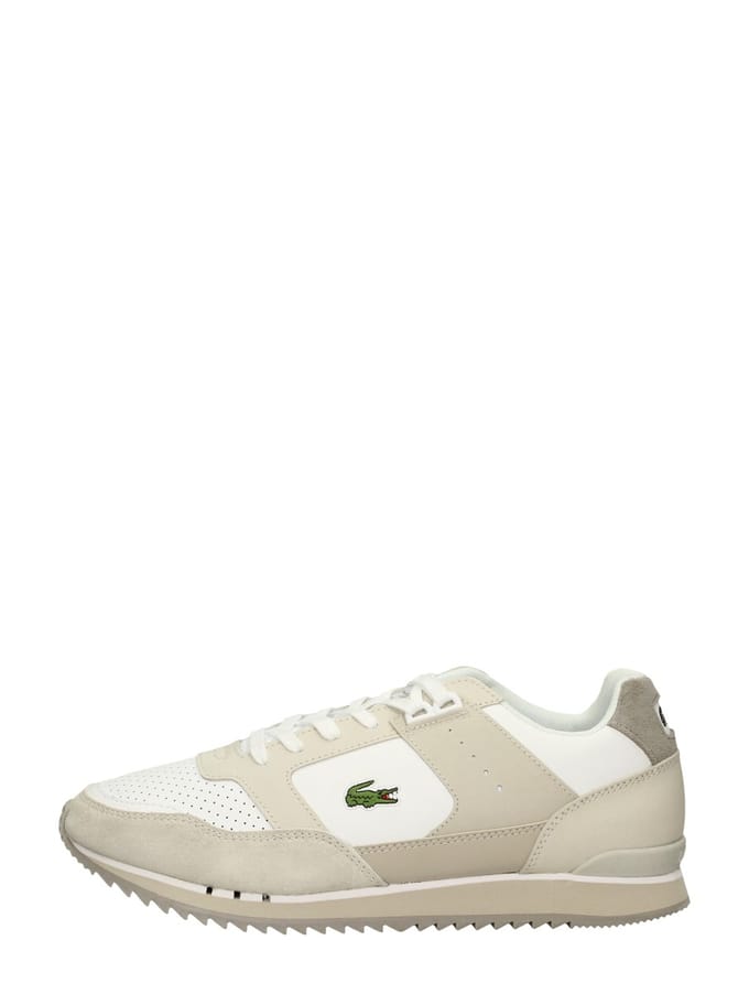 Lacoste Partner Piste Heren Sneakers - Gebroken Wit - Maat 40