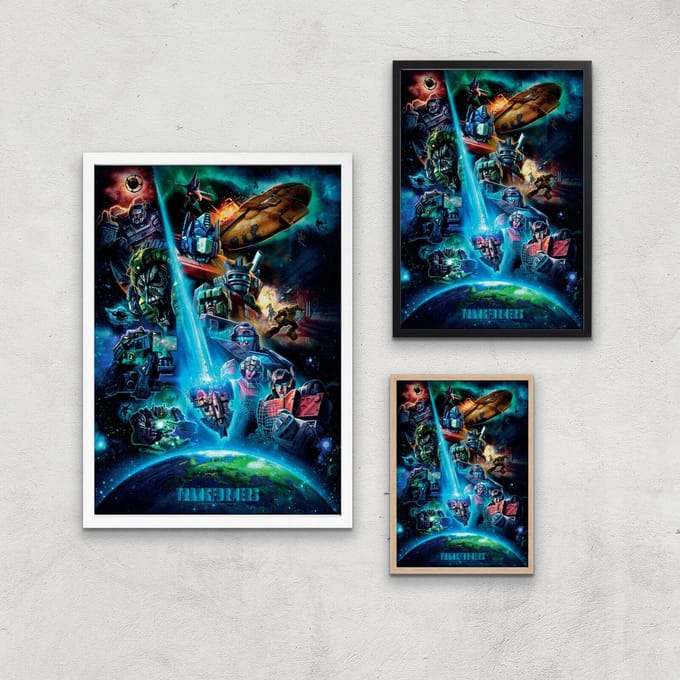 Transformers Earthrise A2 Giclee Art Print - A2 - White Frame