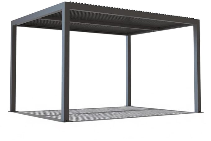 Terrasoverkapping PURPLE LEAF Pergola Met Lamellendak – 0-90 ° Verstelbaar – Wind en Weerbestendig – Stevig Aluminiumframe