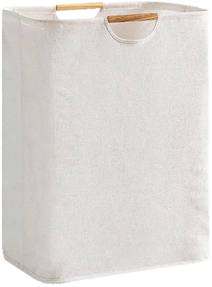 Dailygoods- Wasmand 60 Liter - Opvouwbaar - Beige - Multifunctioneel - Rectangular - Duurzaam katoenlinnen - Wascontainer