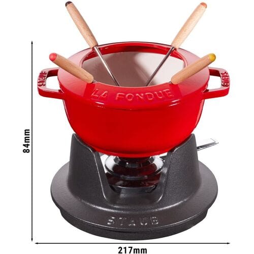 STAUB SPECIALITIES - Fondue set - Ø 160mm - Gietijzer - Kersenrood