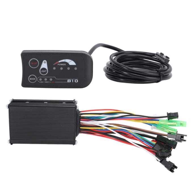 Elektrische Fiets Conversie Kit Elektrische Fiets Controller met Paneel Triple Mode 17A Controller S810 Paneel 250W 350W black