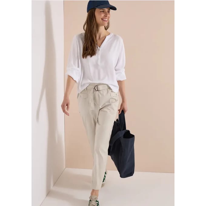 Mid Waist Slim Legs broek in Loose Fit