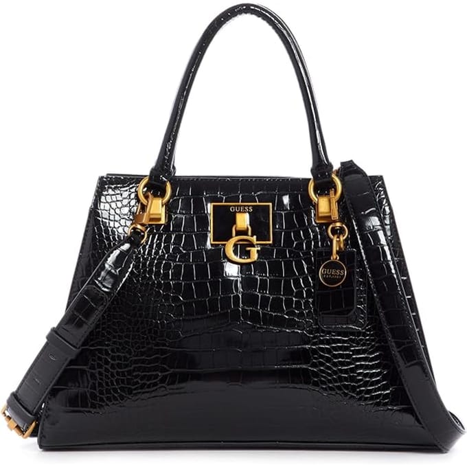 GUESS Stephi handtas 35 cm, Zwart/Goud