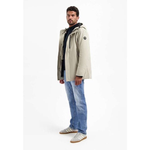 No Excess Jacket Long Soft Shell Stone Maat: L | Winterjassen Outlet | Heren | Beige