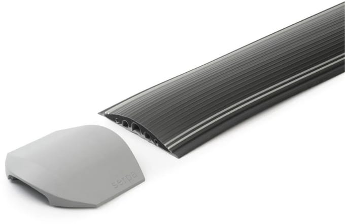 Bachmann Kabelgoot Serpa B9 - Flexibel rubber geschikt voor 3 kabels, donkergrijs