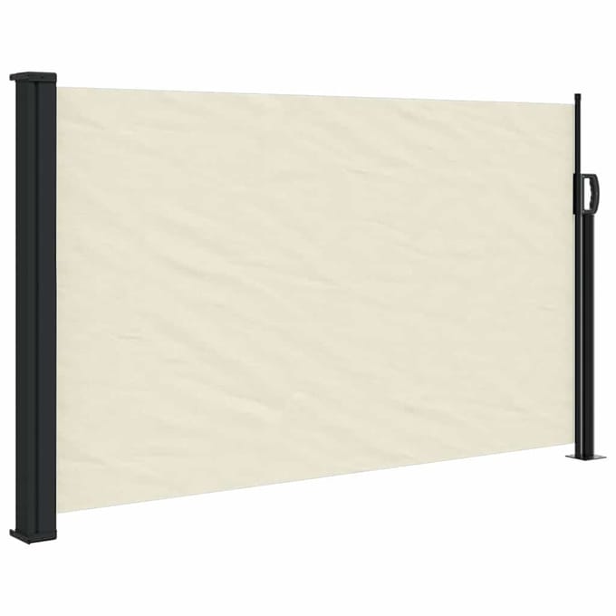 vidaXL - Windscherm - uittrekbaar - 117x300 - cm - crèmekleurig