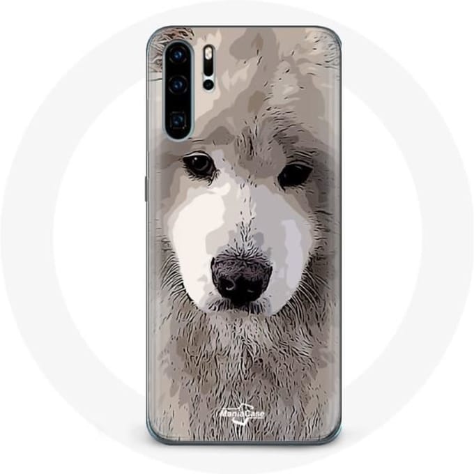 Coque - Huawei - P30 - Souple - Gris - Samoyède gris